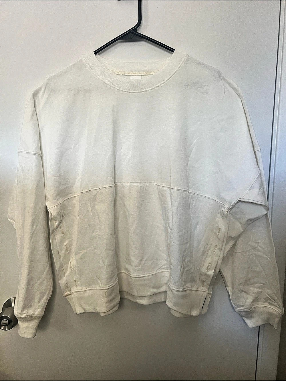Spirit Jersey Cotton Sweatshirt in White Size Medium
